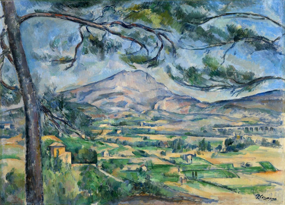 Paul Cezanne, "La Montagne Sainte-Victoire au grand pin", verso il 1887, olio su tela, 66.8x92.3 cm, Courtauld Gallery, Londra.