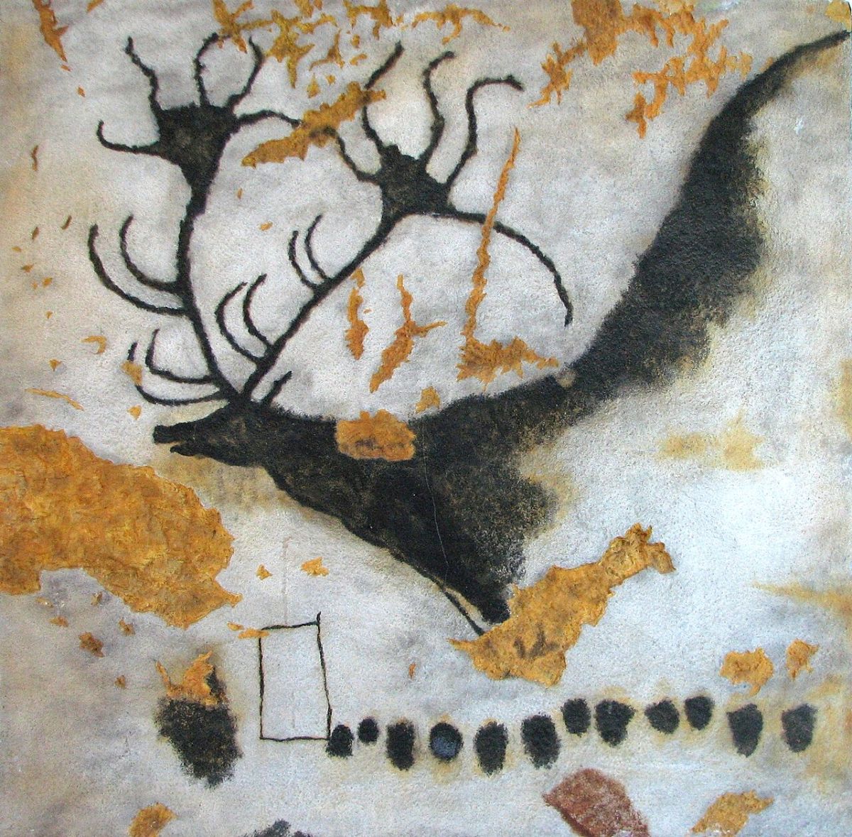 Il rettangolo dipinto su una parete di Lascaux.